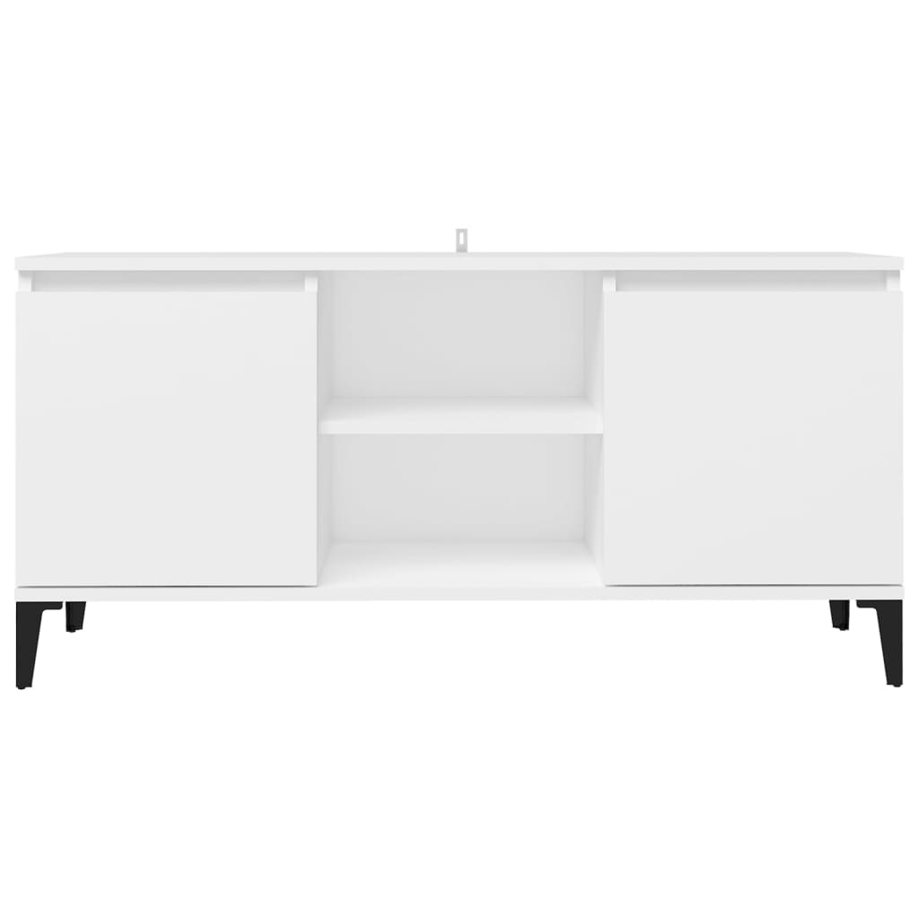 VidaXL Tv-meubel met metalen poten 103,5x35x50 cm wit