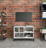 VidaXL Tv-meubel met metalen poten 69,5x30x50 cm wit