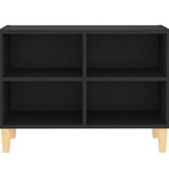 VidaXL Tv-meubel met massief houten poten 69,5x30x50 cm zwart