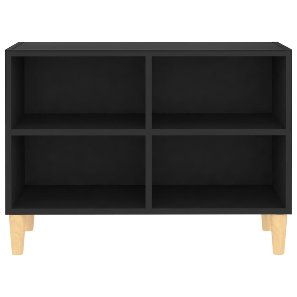 VidaXL Tv-meubel met massief houten poten 69,5x30x50 cm zwart
