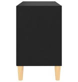 VidaXL Tv-meubel met massief houten poten 69,5x30x50 cm zwart