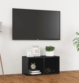 VidaXL Tv-meubel 72x35x36,5 cm spaanplaat hoogglans grijs