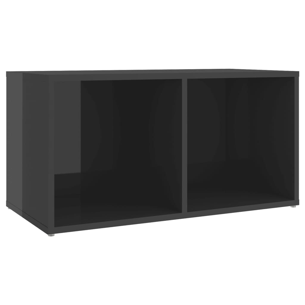 VidaXL Tv-meubel 72x35x36,5 cm spaanplaat hoogglans grijs