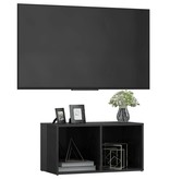VidaXL Tv-meubel 72x35x36,5 cm spaanplaat hoogglans grijs