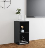 VidaXL Tv-meubel 72x35x36,5 cm spaanplaat hoogglans grijs