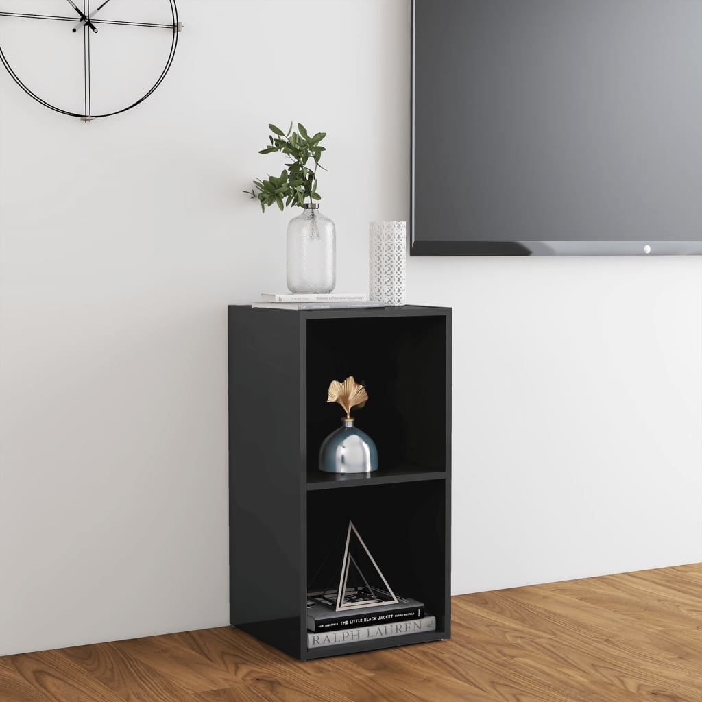 VidaXL Tv-meubel 72x35x36,5 cm spaanplaat hoogglans grijs