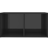 VidaXL Tv-meubel 72x35x36,5 cm spaanplaat hoogglans grijs