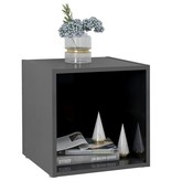 VidaXL Tv-meubelen 4 st 37x35x37 cm spaanplaat hoogglans grijs