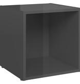 VidaXL Tv-meubelen 4 st 37x35x37 cm spaanplaat hoogglans grijs