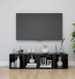 VidaXL Tv-meubelen 4 st 37x35x37 cm spaanplaat hoogglans zwart