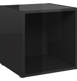 VidaXL Tv-meubelen 4 st 37x35x37 cm spaanplaat hoogglans zwart