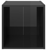 VidaXL Tv-meubelen 4 st 37x35x37 cm spaanplaat hoogglans zwart