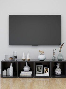 VidaXL Tv-meubelen 4 st 37x35x37 cm spaanplaat grijs