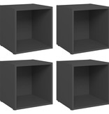 VidaXL Tv-meubelen 4 st 37x35x37 cm spaanplaat grijs
