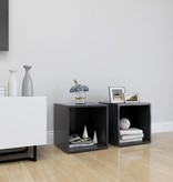 VidaXL Tv-meubelen 2 st 37x35x37 cm spaanplaat grijs