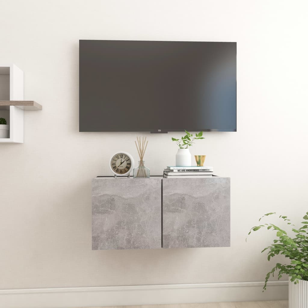 VidaXL Tv-hangmeubel 60x30x30 cm betongrijs