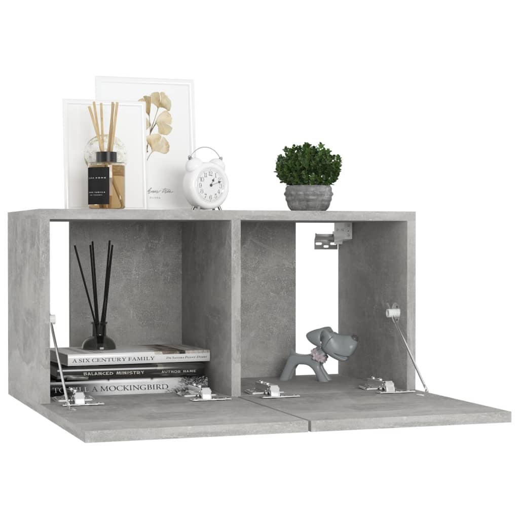 VidaXL Tv-hangmeubel 60x30x30 cm betongrijs