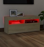 VidaXL Tv-meubel met LED-verlichting 90x35x40 cm sonoma eikenkleurig