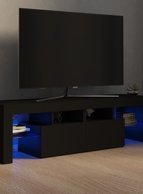 VidaXL Tv-meubel met LED-verlichting 140x35x40 cm zwart