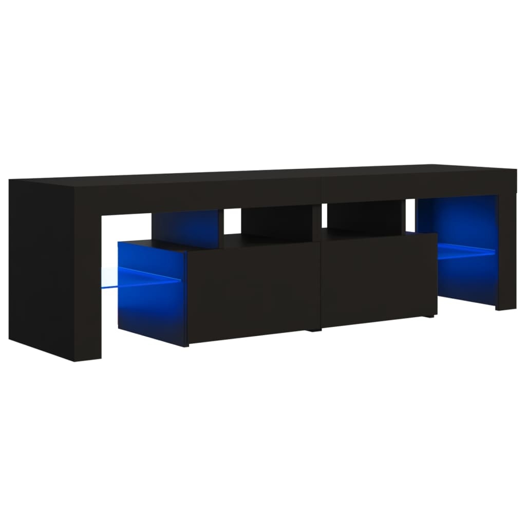 VidaXL Tv-meubel met LED-verlichting 140x35x40 cm zwart