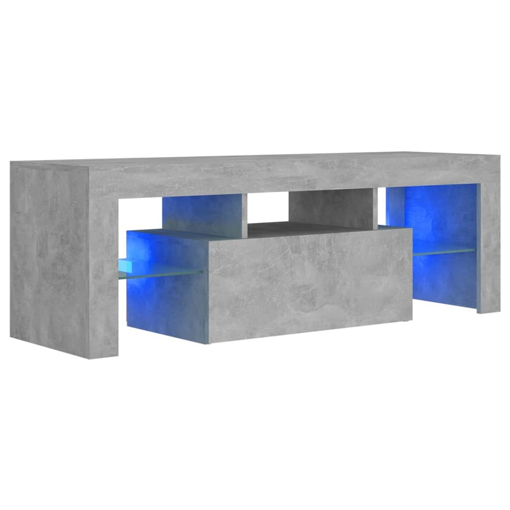 VidaXL Tv-meubel met LED-verlichting 120x35x40 cm betongrijs