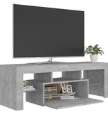 vidaXL Tv-meubel met LED-verlichting 120x35x40 cm betongrijs