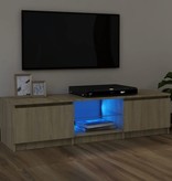 VidaXL Tv-meubel met LED-verlichting 120x30x35,5 cm sonoma eikenkleur