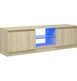 VidaXL Tv-meubel met LED-verlichting 120x30x35,5 cm sonoma eikenkleur