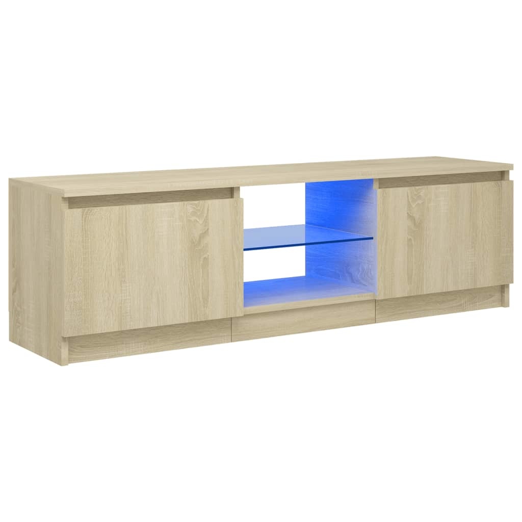 VidaXL Tv-meubel met LED-verlichting 120x30x35,5 cm sonoma eikenkleur