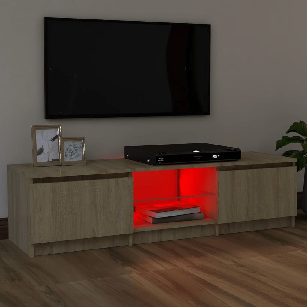 VidaXL Tv-meubel met LED-verlichting 120x30x35,5 cm sonoma eikenkleur