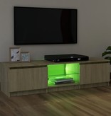 VidaXL Tv-meubel met LED-verlichting 120x30x35,5 cm sonoma eikenkleur