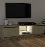 VidaXL Tv-meubel met LED-verlichting 120x30x35,5 cm sonoma eikenkleur