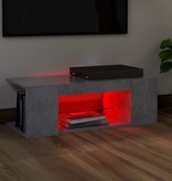 VidaXL Tv-meubel met LED-verlichting 90x39x30 cm betongrijs