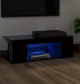 vidaXL Tv-meubel met LED-verlichting 90x39x30 cm zwart
