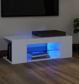 vidaXL Tv-meubel met LED-verlichting 90x39x30 cm wit