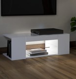 VidaXL Tv-meubel met LED-verlichting 90x39x30 cm wit