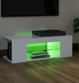 vidaXL Tv-meubel met LED-verlichting 90x39x30 cm wit