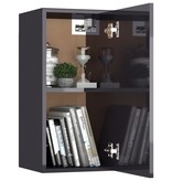 vidaXL Tv-meubel 30,5x30x60 cm spaanplaat hoogglans grijs