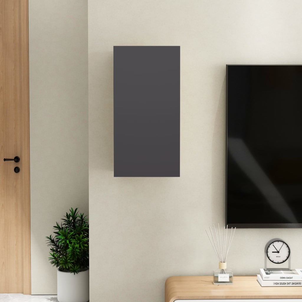 VidaXL Tv-meubel 30,5x30x60 cm spaanplaat grijs