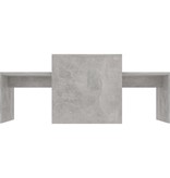 VidaXL Salontafelset 100x48x40 cm spaanplaat betongrijs