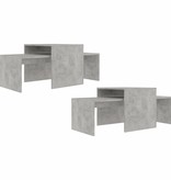 VidaXL Salontafelset 100x48x40 cm spaanplaat betongrijs