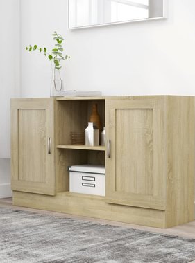 vidaXL Dressoir 120x30,5x70 cm spaanplaat sonoma eikenkleurig