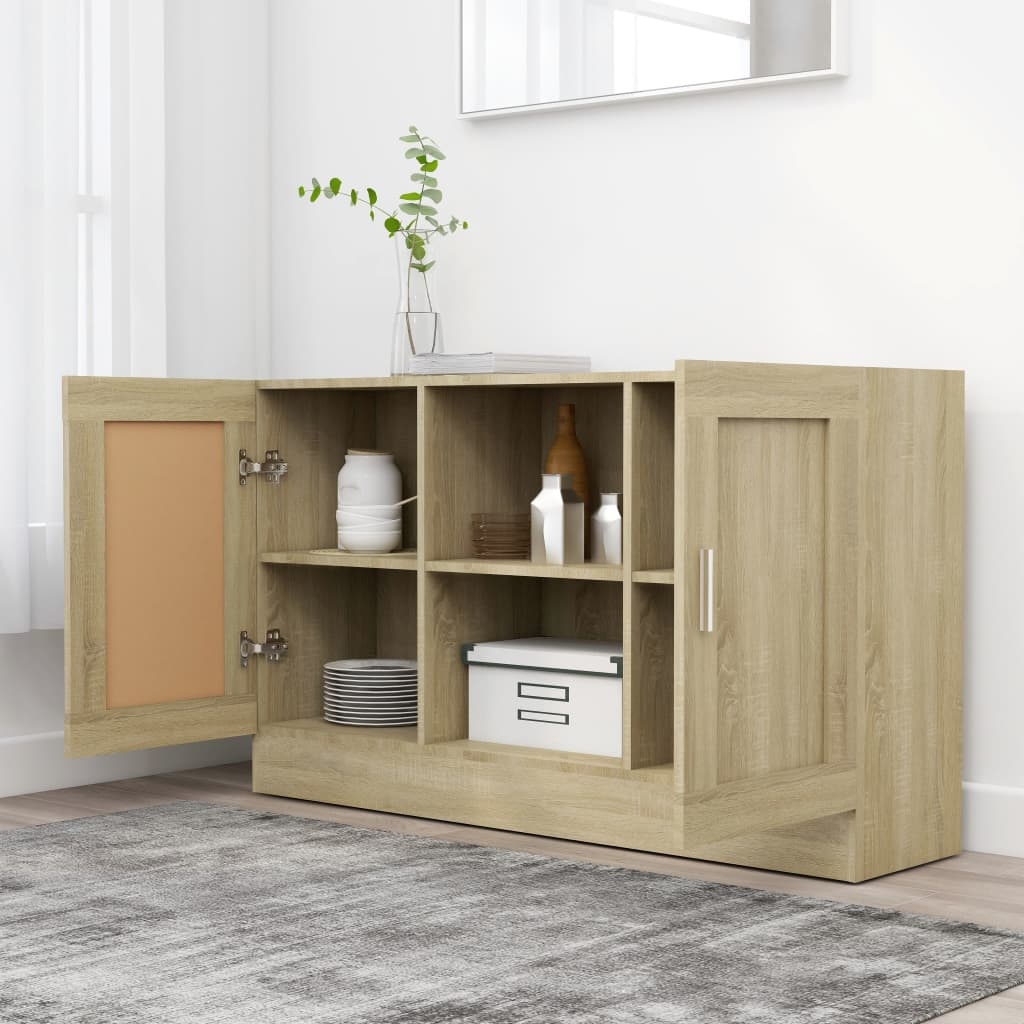 vidaXL Dressoir 120x30,5x70 cm spaanplaat sonoma eikenkleurig