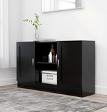 VidaXL Dressoir 120x30,5x70 cm spaanplaat zwart