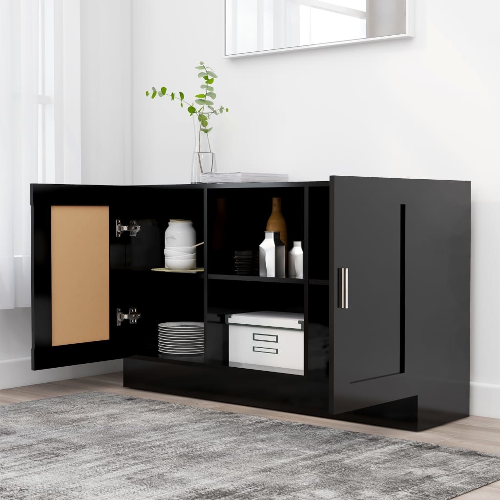 VidaXL Dressoir 120x30,5x70 cm spaanplaat zwart