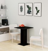VidaXL Bistrotafel 60x60x75 cm spaanplaat zwart