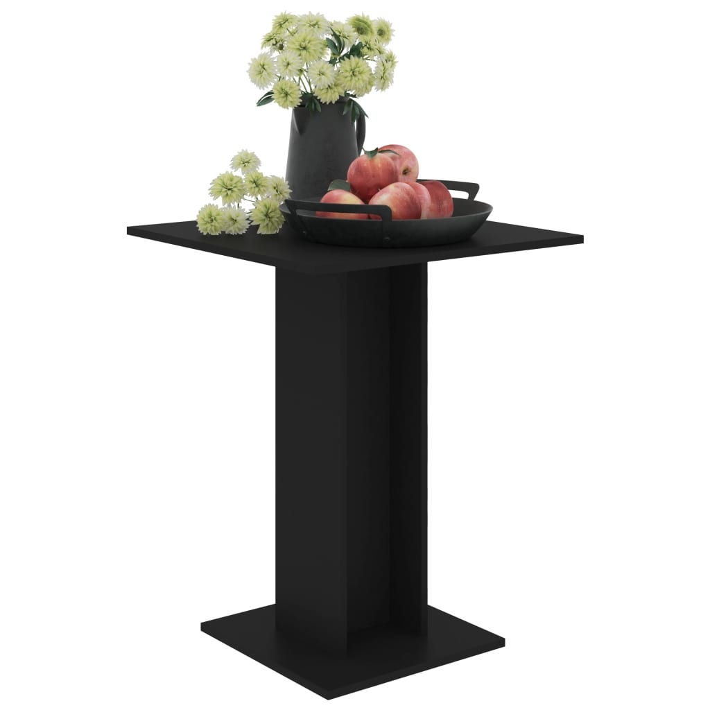 VidaXL Bistrotafel 60x60x75 cm spaanplaat zwart
