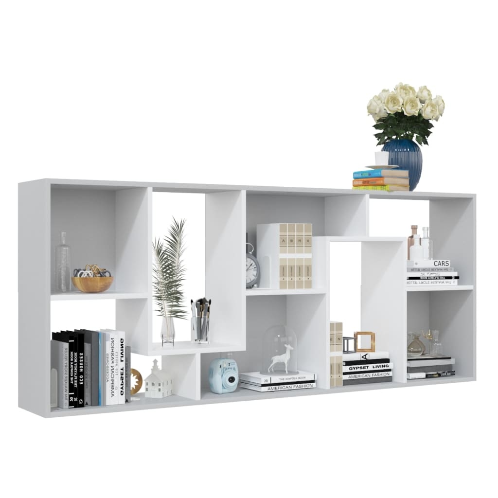 vidaXL Boekenkast 67x24x161 cm spaanplaat wit