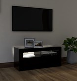 vidaXL Tv-meubel met LED-verlichting 90x35x40 cm zwart