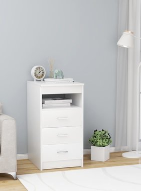 VidaXL Ladekast 40x50x76 cm spaanplaat wit